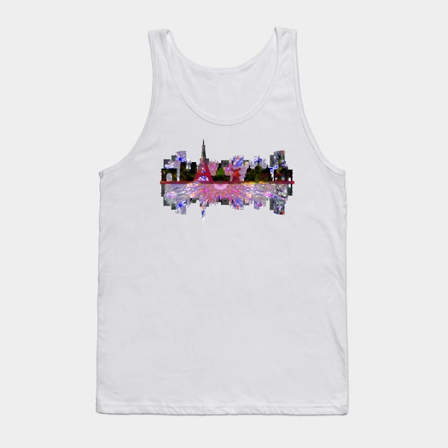 Paris Skyline Tank Top by crunchysqueak